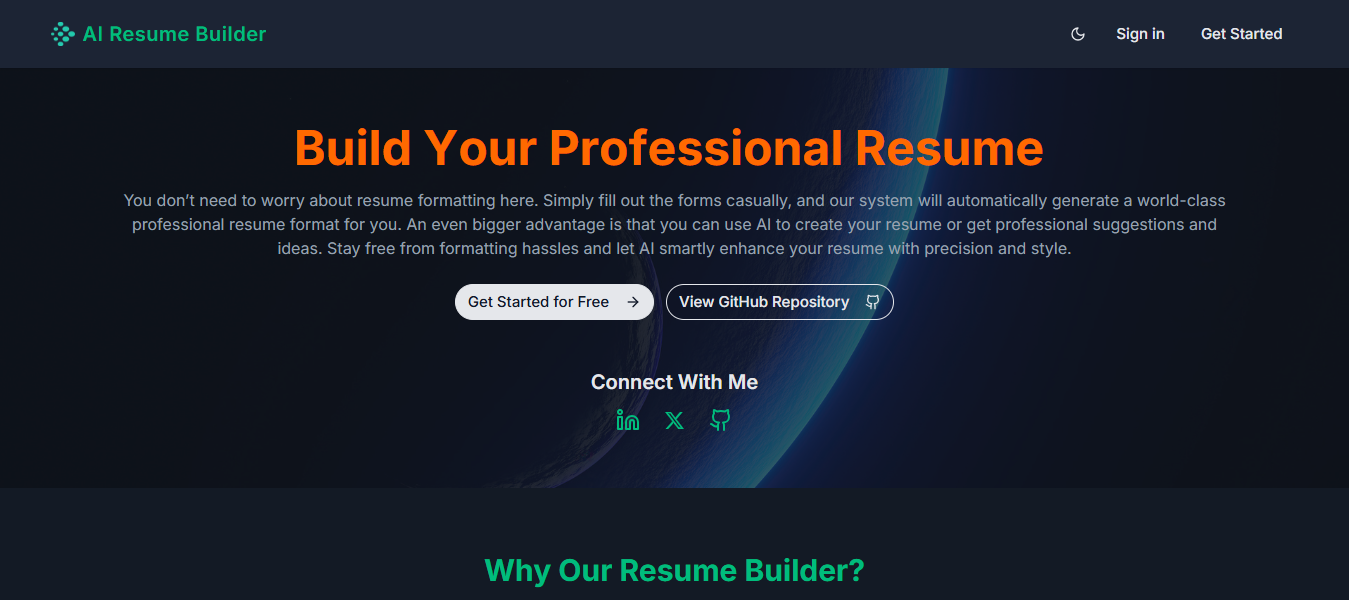 AI-Powered Resume Builder App